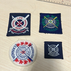 VINTAGE patches. Royal Life Saving Society.  4 patches total.